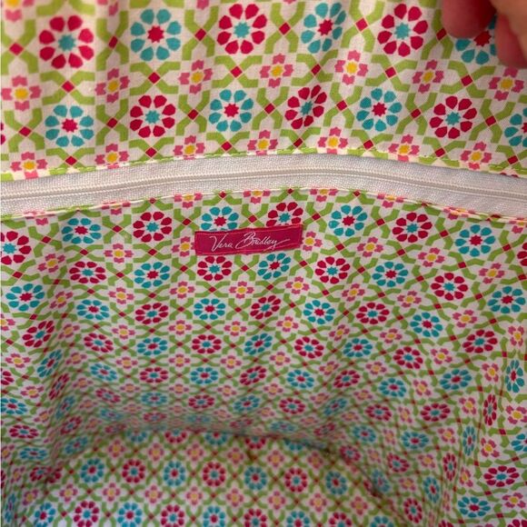 Vera Bradley Straw Tote Retired Capri Melon Beach Bag Pink Strap Paisley Summer - Picture 11 of 15